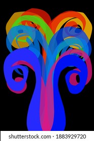 Vector abstract paint color design background illustration Logo ,Perfect For Business Brochures etc