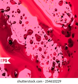Vector abstract paint. Painting with green water. EPS illustration.