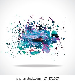 Vector abstract paint splash background