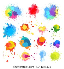 Vector Abstract Paint Splat, Paint Splashes Color Background.