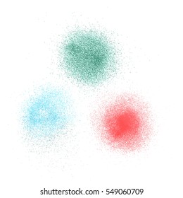 Vector abstract paint spray color. Hand painted watercolor circles,vector