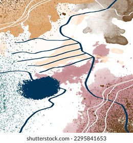 vector abstract painted watercolor background 