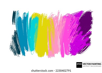 Vector abstract painting background. Hand-drawn artwork, textured stains. Pastel color hand drawn strokes artistic backdrop.