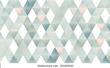 Vector abstract pale green background. Quads. Cyan triangles.