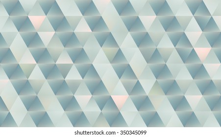 Vector abstract pale green background. Quads. Cyan triangles. Stripes. Yellow triangles.