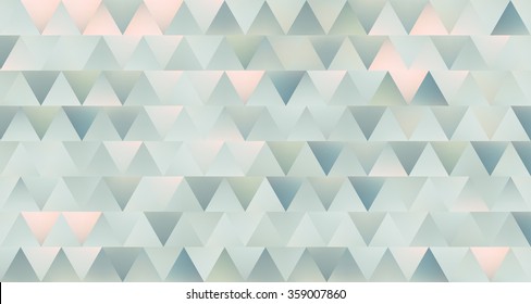 Vector abstract pale green background. Cyan triangles. Wallpaper background. Vintage.