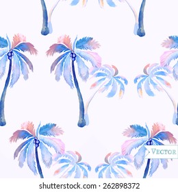 Vector abstract palm seamless pattern.