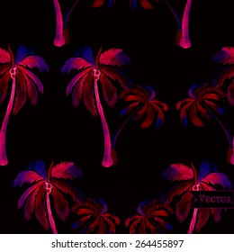 Vector abstract palm seamless pattern.
