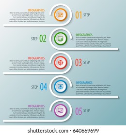 vector abstract paper infographic elements.Business infographics.