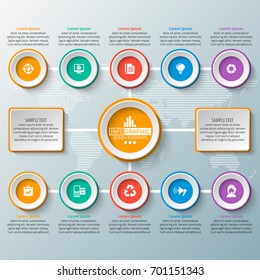 vector abstract  paper infographic elements.Business infographics.Element for infographic chart