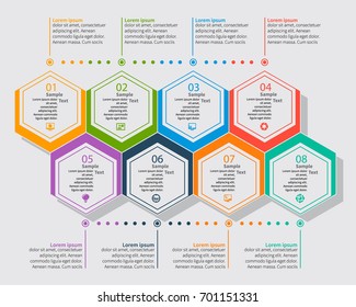 vector abstract  paper infographic elements.Hexagon infographics.Honeycomb design