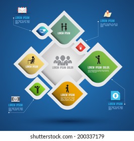 Vector abstract paper infographics. can be used for workflow layout, diagram, options,  business concept or presentation.