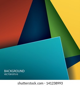 Vector abstract paper square shapes background. 
