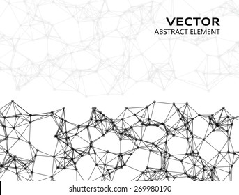 Vector abstract particles on white background