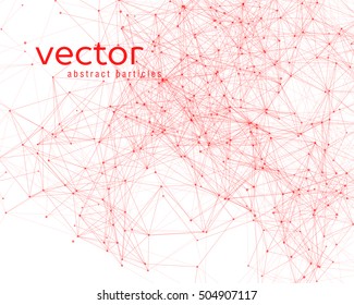 Vector abstract particles on white background. EPS 10.