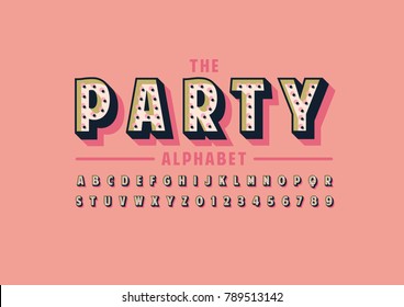 Vector Of Abstract Party Font And Alphabet