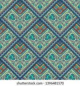 Vector abstract patch pattern. Mosaic background