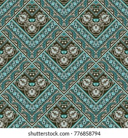Vector abstract patch pattern. Mosaic background
