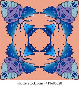 Vector abstract patchwork pattern. Arabic tile texture with geometric and floral ornaments. Decorative elements for textile, book covers, print, gift wrap. 