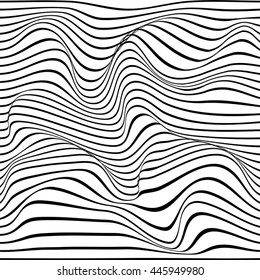 Vector abstract pattern. 3d effect background. Optical illusion.