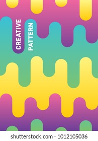Vector abstract pattern background. Colorful geometric cover design and creative gradient shape texture. Graphic template for banner, poster, flyer. Wallpaper illustration with place for text