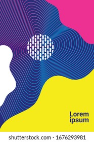 vector abstract pattern background with gradient texture for cover design and poster template with pink,blue,and yellow color