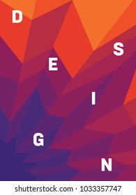 Vector abstract pattern background. Graphic mosaic template for banner, poster, flyer. Wallpaper illustration with place for text. Geometric colorful cover design and creative gradient shape texture