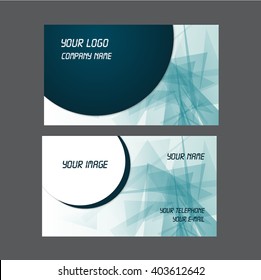vector abstract pattern business cards blue color