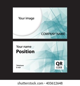 vector abstract pattern business cards blue color