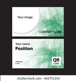 vector abstract pattern business cards green color