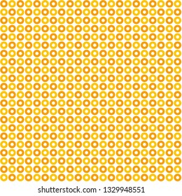 Vector abstract pattern with circle elements in yellow colors on white background. For design textile and cards. EPS 10