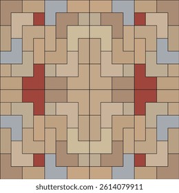 Vector abstract pattern of colored geometric elements in the form of rectangles, squares.
