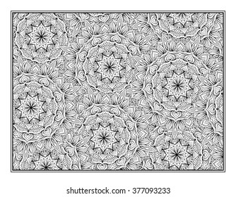 Vector abstract pattern coloring page