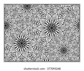 Vector abstract pattern coloring page