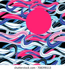 Vector abstract pattern of different color fantastic elements