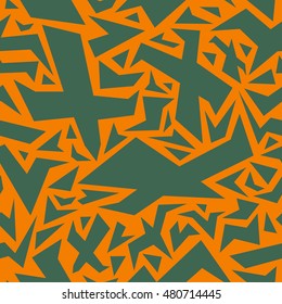 Vector abstract pattern with flying birds. 