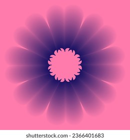 Vector abstract pattern in the form of a flower on a pink background