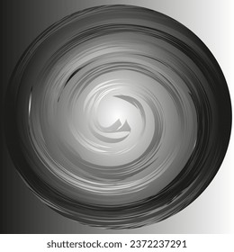 Vector abstract pattern in the form of a spiral on a gray background