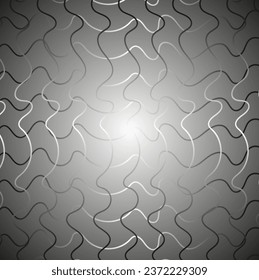 Vector abstract pattern in the form of wavy lines on a gray gradient background