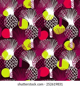 Vector abstract pattern with hand drawn elements. Black and white tile background.