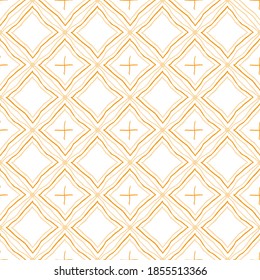 Vector abstract pattern with hand-drawn shapes on a white background. Simple geometric seamless ornament for wallpaper, wrapping paper, fabric design