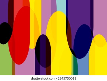 Ilustración de patrón abstracto vectorial, fondo de plantilla colorido con curvas en confusión