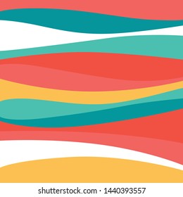Vector abstract pattern. Modern stylish bright colours texture. Different waves background.