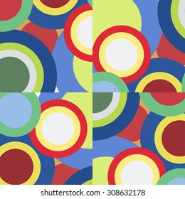 Vector abstract pattern. Modern stylish texture. Repeating geometric tiles. Concentric circles