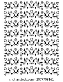 vector abstract pattern nine tails legendary animal character in Japanese anime