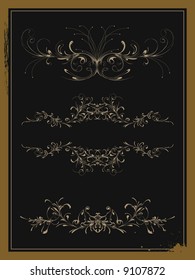 vector abstract pattern on black background