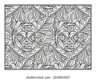 Vector abstract pattern page for antistress coloring