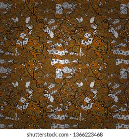 Vector abstract pattern page for antistress. Vector illustration. Can be used for cards, invitations, save the date cards and many more. On orange, black and brown colors.