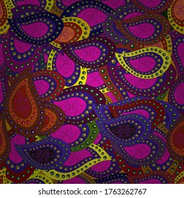 Vector abstract pattern page for antistress. Vector illustration. On magenta, violet and purple colors. Can be used for cards, invitations, save the date cards and many more.