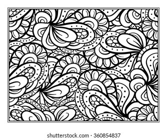 Vector abstract pattern page for antistress coloring